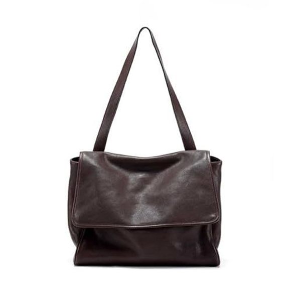 Soft Leather Handbag Large Capacity Shoulder Bag Flip Cover Mailman :D